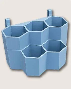 5 Cup Hex Storage Container pegboard mount