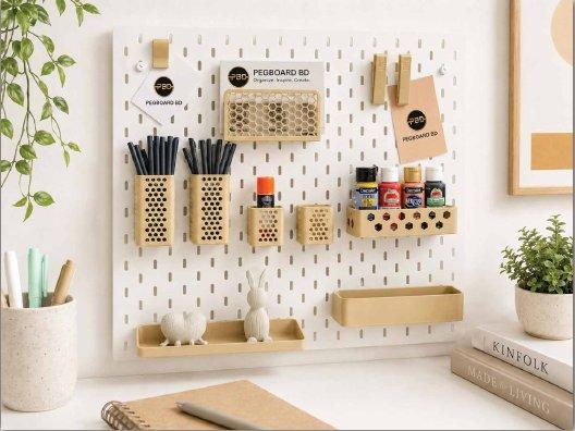 Desk organizer setup