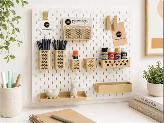 Desk organizer setup