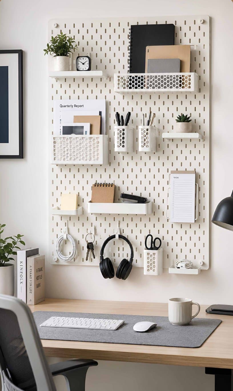 Office Decor PegBoard setup