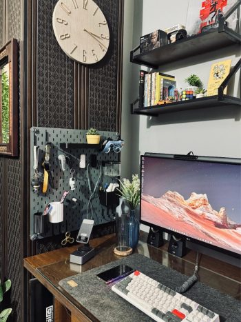 PegBoard BD – Premium 22x22 Square Inch Pegboard (Black & Grey Themed)